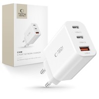 2X USB-C PD / USB-A QC 30W WandladegeräT - Weiß