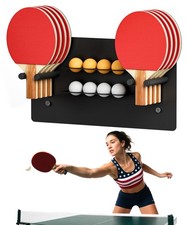 Artibear Ping Pong Paddle Holder, Wall Mounted Metal Magnetic Table Tennis Stora