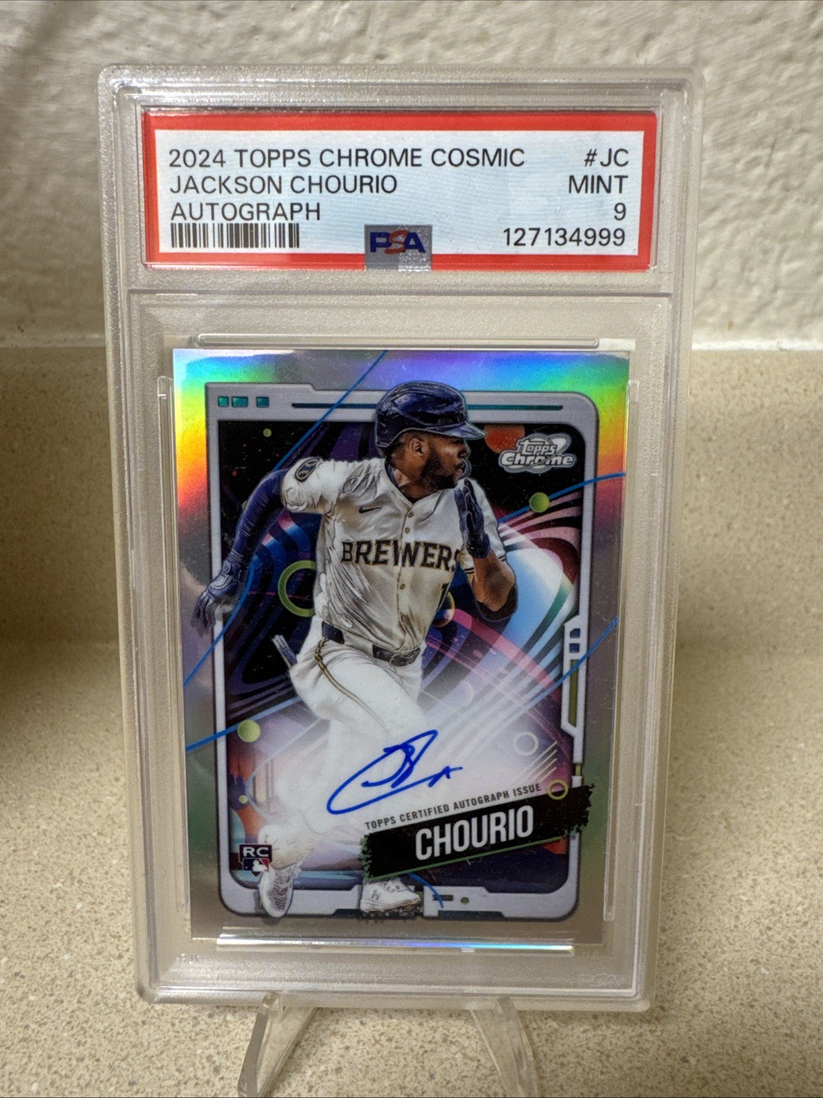 2024 Topps Cosmic Chrome - Autographs Jackson Chourio #CCA-JC (AU, RC)