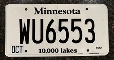 Minnesota Whiskey License Plate DUI Drunk Driving Read Description