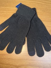 Club Room Men's Solid-Color Knit Gloves, OS, Black