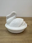 Vintage Westmoreland Milk Glass Closed Neck Swan on Nest *Rare*