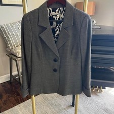 Classics, textured, black, and white fitted blazer capsule, classic tailored