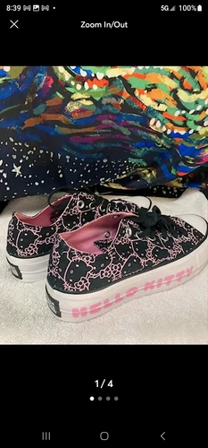 $90 OBO NUOVE SENZA SCATOLA 2018 Converse Hello Kitty x Chuck Taylor All Star Taglia 6