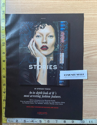 Kate Moss For W Stories Book Promotional  Magazine Advertisement