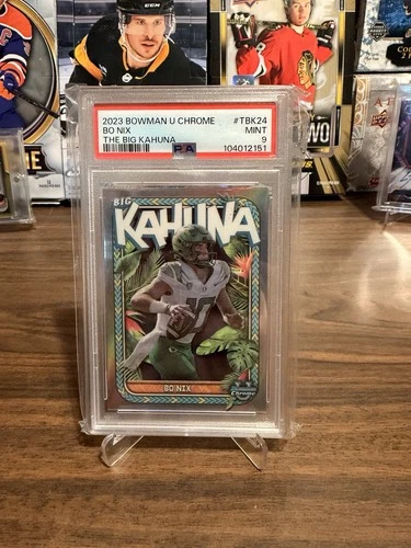 2023 Bowman Chrome U Bo Nix The Big Kahuna #TBK-24 Ducks PSA 9