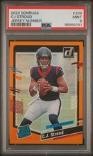 2023 PANINI DONRUSS JSY NUM #339 CJ STROUD 1/7 PSA 9