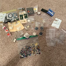 Lot of Jewelry Making Supplies |Clasps, pins, beads, bands, charms Arts & Crafts