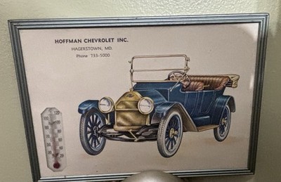 Vintage Hoffman  Chevrolet Auto Service Hagerstown MD Thermometer Teens Chevy