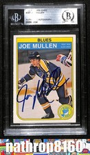 1982 O-PEE-CHEE #307 Joe Mullen RC Rookie HOF Autograph Beckett BAS 15570