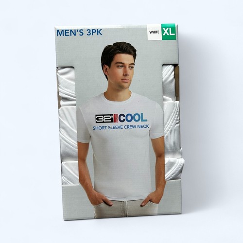 32 Grad cooles Herren T-Shirt, 3er Pack weiß Gr. XL