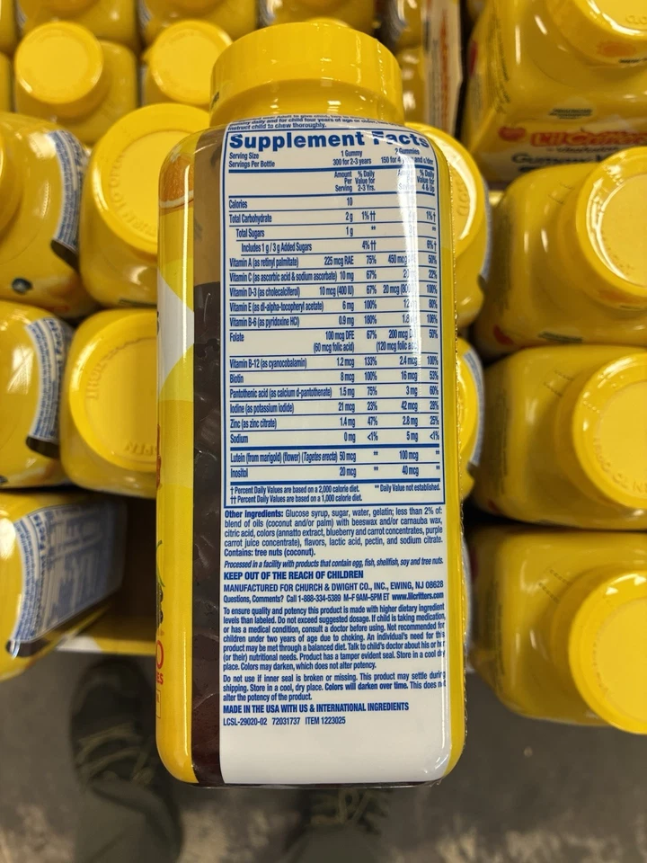 300 Lil Critters IMMUNE GUMMY VITES Diario Multi Vitaminas A B C D E Gomitas de Zinc Foto 3 de 4