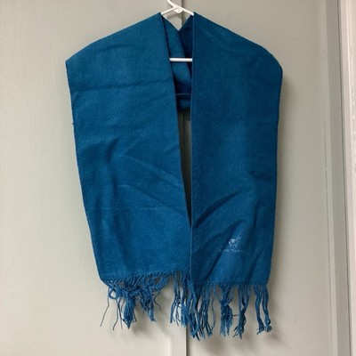 Alpaca Camargo Made in Peru Alpaca Teal Blue Scarf 80  X 9  Fringed/UNISEX