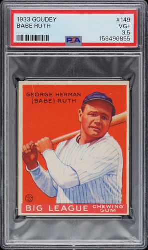 1933 Goudey Babe Ruth #149 PSA 3.5, Fresh to the hobby and recently graded