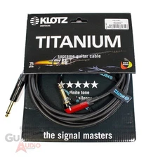 Klotz TITANIUM Supreme Guitar/Instrument  Cable, 10ft/3m, Angled Silent Plug