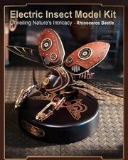 ROKR Mechanical 3D Puzzles Rhinoceros Beetle DIY Model Building Kits Teens Gifts