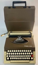 Vintage Royal Safari Portable Manual Typewriter w/ Case Brown thumbnail