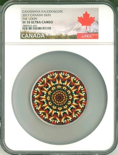 2017 Canada S$20 Canadiana Kaleidoscope The Loon Colorized NGC PF70 Ultra Cameo