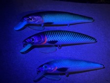 4” , 5” & 5.5” Custom Painted Foiled jerkbait lure ***UV Enhanced*** LOT OF 3
