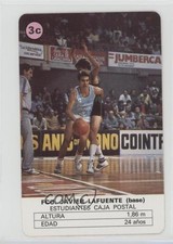 1985 Fournier Ases Del Baloncesto Francisco Javier Lafuente #3c 0w6