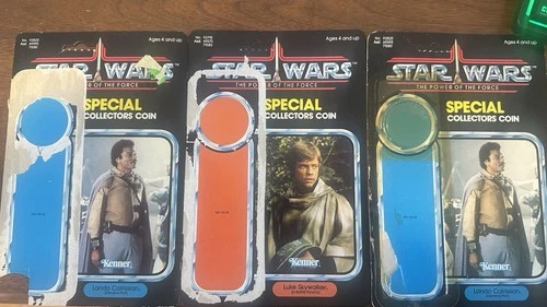 Star Wars POTF 92-Back Cardbacks Lot – Lando & Luke – Unpunched – Partial Bubble