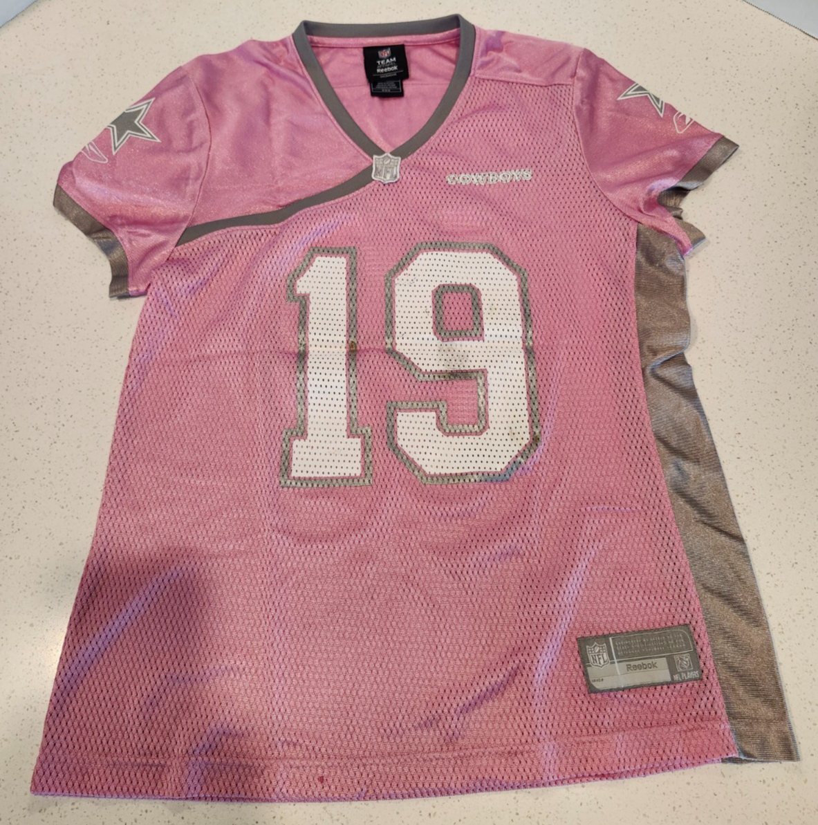 Reebok NFL Dallas Cowboys Miles Austin #19 Pink Jersey Women's