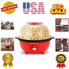 Automatic Stirring 12-cup Popcorn Maker Popper, Hot Oil Popcorn Machine w/Mea...
