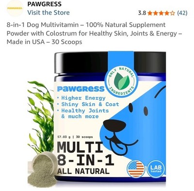 Pawgress 8-in-1 Dog Multivitamin 30 Scoops