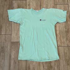Vintage 1980’s Champion Spell Out Jersey Knit Shirt Mint Made In USA L Tag READ