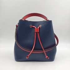 X120 LOUIS VUITTON NéoNoé BB Indigo Epi Leather Red & Blue Bucket Bag 26.04.15