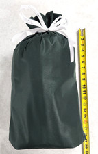 10 Gusseted X-large 22 X 14 X 4 Green Fabric Cloth Pull Draw String Gift Bags