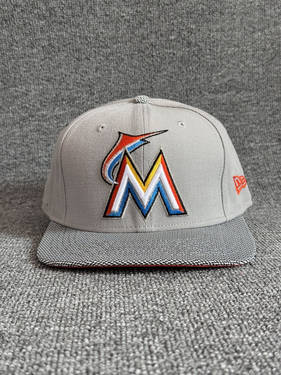 New Era Miami Marlins MLB Gray Orange Snapback Flat Bill Hat