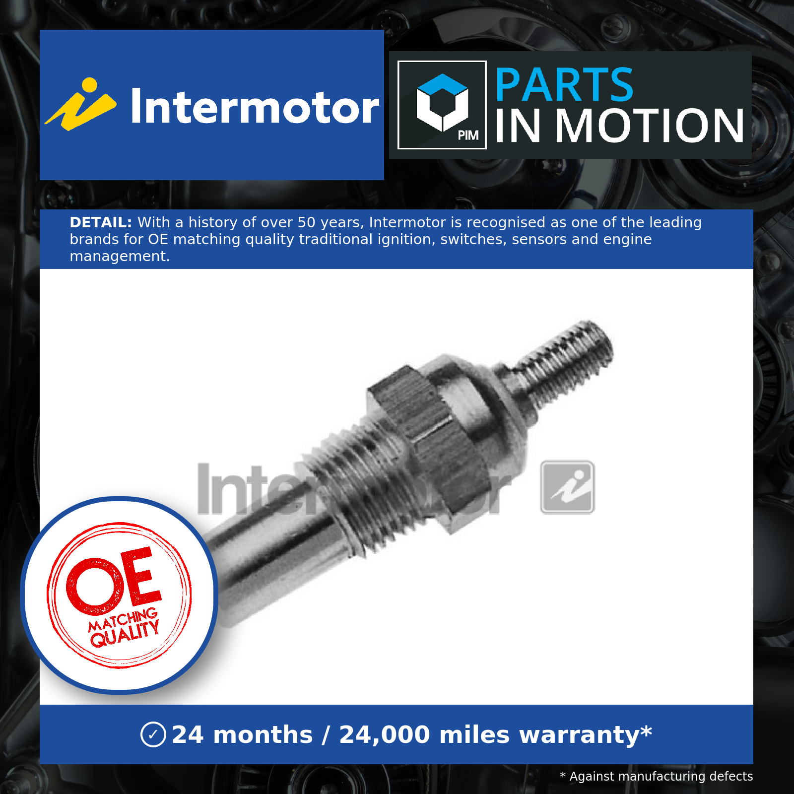 Coolant Temperature Sensor 52750 Intermotor Sender Transmitter 1701341 6098273