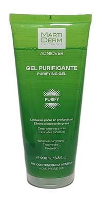 PURIFYING GEL   Deep-Cleans Pores .  Martiderm Acniover 200 mL/ 6.8 Oz