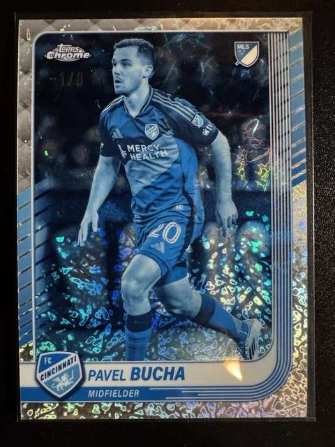 2025 Topps Chrome MLS Pavel Bucha #21 FrozenFractor -1/0 First On Print!