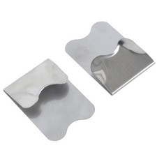 2Pcs Square Stainless Steel French Nail Art Templates for Nail Salon
