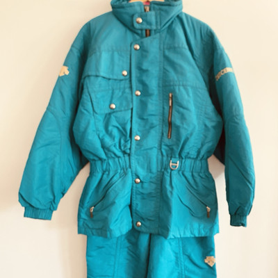 Descente VTG Mens M Ski Snowboard Jacket Pants Set Green Size 38
