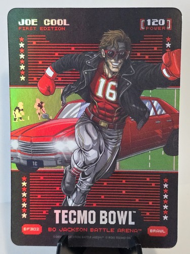 Bo Jackson Battle Arena Tecmo Bowl - Joe Cool Brawl Battlefoil BF302 Joe Montana