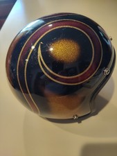 Vintage 1970s Motorcycle Helmet Metal Flake Medium?