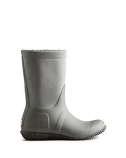 Hunter Original Roll Top Sherpa Boot Women's Casual Boots, Tundra Grey/Docker Gr