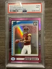 2024 Panini Donruss - Rated Rookie Jayden Daniels #389 Optic Preview Pink Prizm