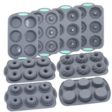 8 Silicone Donut  Muffin Pans, Nonstick Bakeware, Heat Resistant, Dishwasher Sa