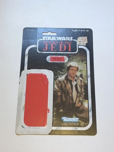 CARDBACK ONLY for Vintage Star Wars Han Solo Trench Coat Endor figure 77 BACK
