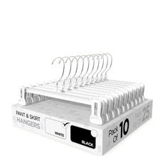 10 Pack Pants Hangers Non-Slip Trousers Clip Hangers for Jeans Skirt