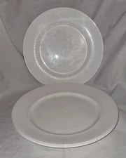 Gibson Elite White Hobnail Bone China Dinner Plates 11″ Set of 3 Replacement