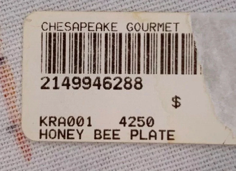 Chesapeake Gourmet Honey Bee Faux Crystal Dinner Plate Set of 8 10 inch Octagon - Image 3 of 4