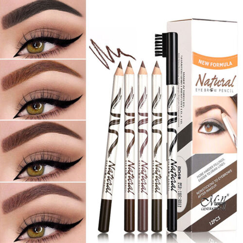 Matita sopracciglia impermeabile nera marrone con pennello trucco cosmetico! - Foto 10 di 18