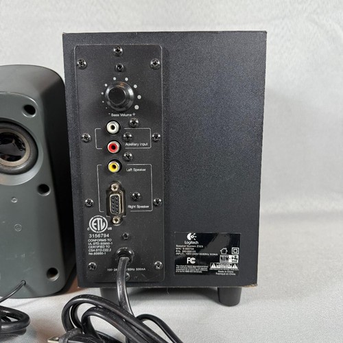 Logitech 2.1 Speaker System Z323 Subwoofer 2 Satellites Black Tested Working - Picture 6 of 7