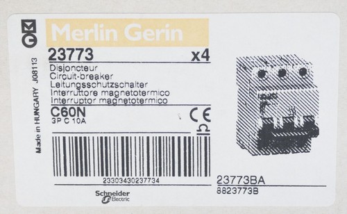 4x Merlin Gerin 23773 C60N C10 Leitungsschutzschalter -unused/OVP- - Picture 2 of 7