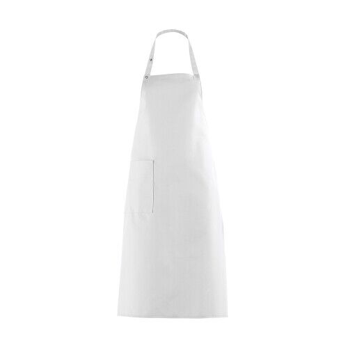 Bib apron with large bag - white - 100 cm - Picture 1 of 3